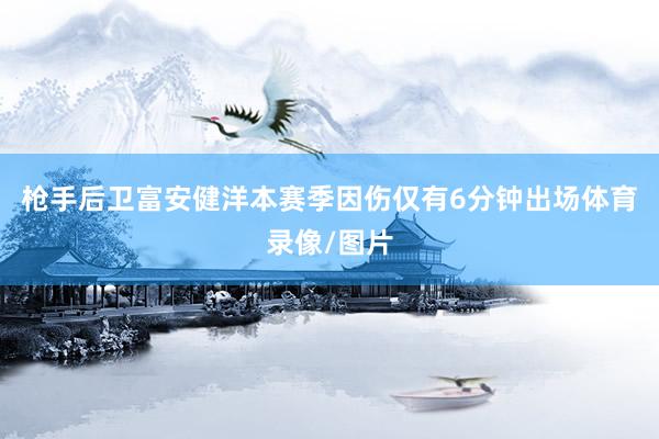 枪手后卫富安健洋本赛季因伤仅有6分钟出场体育录像/图片