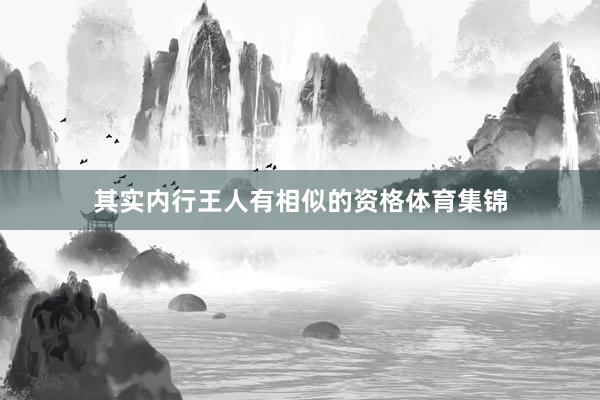 其实内行王人有相似的资格体育集锦