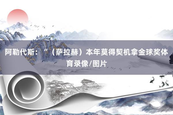 阿勒代斯：“（萨拉赫）本年莫得契机拿金球奖体育录像/图片